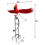 Esschert Staked Metal Giant Flying Cardinal Rocker, 84" H