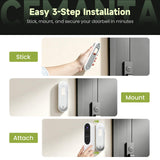 CEMANTA 2.5K Video Doorbell Camera Wireless with Chime,Free Cloud Storage