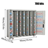 700-Key Wall-Mounted Key Cabinet Adjustable Combination Lock Box