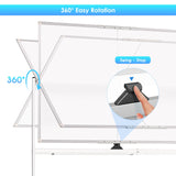 maxtek Rolling Whiteboard, 48x36 Large Magnetic White Board with Stands, Big Double-Sided White Board Dry Erase on Wheels for Homeschool, Home Office, Office, School (Silver, 48 x 36) maxtek