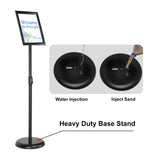 Adjustable Pedestal Poster Sign Stand with Heavy Duty for 8.5 x 11 inches (Silver） IN WHICH BAY