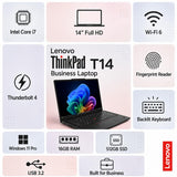 Lenovo ThinkPad T14 Business Laptop, Intel Core i7, 16GB RAM, 512GB SSD