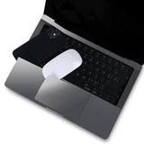 4 in 1 Ultra Thin 3M Vinyl Full Size Laptop Skins Sticker for 2021~2026+ MacBook Pro 14 Inch 14.2" M2 M3 M4 M5 (Model: A2442/A2779/A2918/A2992/A3112/A3401/A3185/A3434/3426/3427)- Gray