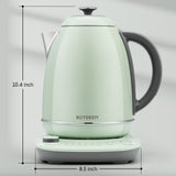 BUYDEEM K740 Electric Kettle with Temperature Control, 12H Keep Warm, Quick Boil, Stainless Steel Hot Water Boiler for Tea Coffee Milk, 1.7L, Cozy Greenish