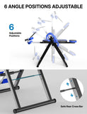 YOLEO Gravity Heavy Duty Inversion Table with Headrest & Adjustable Protective Belt Back Stretcher Machine for Pain Relief Therapy (W1-Blue)