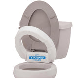 NOVA Medical Products Hinged Toilet Seat Riser, Lift Up and Down Raised Toilet Seat (For Under Seat), For Standard Seat, White, 1 Count (Pack of 1)