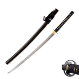 Hand Forged 1045 Tomoe Crest Katana, Heat Tempered Full Tang Sword