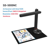 Portable Scanner, T201 Book Scanner, Automatic Document, Max A4 A3 Size with Smart OCR Led Desk Lamp for Family Home Office, Increase Efficiency(2000 Pixel)