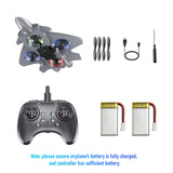 Liorbrix RC Plane Remote Control Airplane for Kids Aged 8+, RC Planes Foam Drones for Adult Kids, Fighter Jet Toy with Lights 360°Flip and Rotation Stunts, Airplane Toy Gifts for Boys