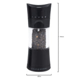 Cole & Mason Harrogate Black Salt and Pepper Grinder Set, Adjustable Ceramic Mechanism, Inverta, ABS Plastic, 154 mm, Gift Set, Includes 2 x Salt and Pepper Mills