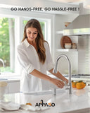 Touchless Kitchen Faucet with Pull-Down Sprayer, Kitchen Sink Faucet Touchless Brushed Nickel APPASO