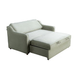 Serta® Santa Cruz 62.2" Convertible Loveseat, Full-Size, Recessed Track Arms