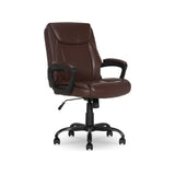 Amazon Basics Classic Puresoft PU Padded Mid-Back Office Chair with Armrest