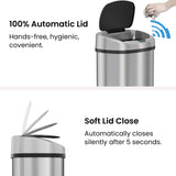 24 Gallon Sensor 2.0 Kitchen Trash Can with Lid, Commercial Grade Automatic Stainless Steel Touchless Recycle Bin