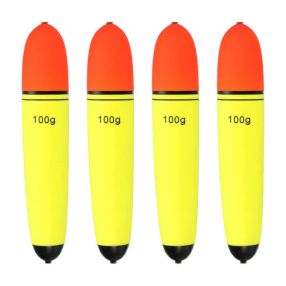 3.5oz Fishing Slip Bobbers, 4 Pack EVA Fishing Float for Sea Fishing Freshwater, Yellow PATIKIL