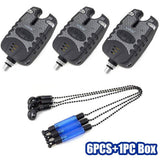 TopHomer 3PCS Fishing Bite Indicators and 3PCS Illuminated Hangers Fishing Bite Alarm Tackle Bite Alert Carp Bite Alarm Fishing Bite Indicator with Storage Box for Fishing Black