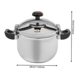 12Qt Stainless Steel High Pressure Cooker, Commercial Cooking Pot - 60Kpa Large Capacity Stewing Pot for Restaurant, Catering, Family Gathering (11L)