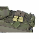 wheelfun Heng Long US in Stock, RC Tank 2.4G 1/16 Scale 7.0 Plastic Version M4A3 Sherman Smoking Unit Battle Tank Military Transport Vehicles 340° Rotating Turret IR Combat Model 3898 BB Airsoft