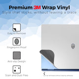 Laptop Skin Compatible with Alienware 16/16X Aurora (2025) - Solid White - Premium 3M Vinyl Protective Wrap Decal Cover - Easy to Apply | Crafted in The USA by MightySkins
