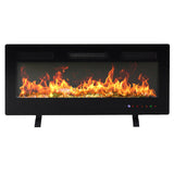 DUMOS 42" Freestanding Electric Fireplace, 1500W/750W Wall Mounted or Recessed Insert Fireplaces Heater with Remote Control,13 Adjustable Flame Color, 12H Timer, Touch Screen, Inky