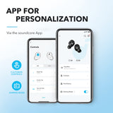 True Wireless Earbuds, Bluetooth 5.3, App, Customized Sound, 28H Long Playtime, Water-Resistant, 2 Mics (Purple) Soundcore