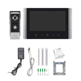 WOLILIWO Video Intercom System, 7 Inches Wired Video Doorbell Camera with Monitor, Wired Video Door Phone HD Camera Kits Support Unlock, Monitoring, Dual-Way Intercom for Villa Home Office Apartment