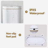 ELPHECO Bathroom Trash Can with lid 2.5 Gallon Waterproof Motion Sensor Wastebasket