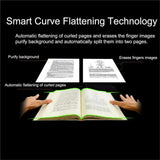 Document Scanner, VK16 Book Document Scanner High Definition 16MP Portable for Office TeacherCapture Size A3 Multi-Language