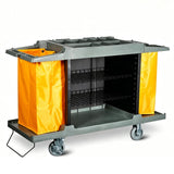 This Housekeeping Cleaning Cart, Laundry Hamper Sorter Cart Portable Multi-Functional Linen Cart Commercial Laundry Cart with Wheels Hotel Cloth Cart for Hotel Office Cleaning