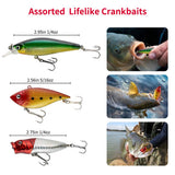 GOANDO Fishing Lures Kit for Freshwater Bait Tackle Kit for Bass Trout Salmon Fishing Accessories Tackle Box Including Spoon Lures Soft Plastic Worms Fishing Gifts