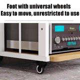 Heavy-Duty AV Stand & Movable Storage Cart, HiFi Rack with Adjustable Shelves for Living Room, Gaming Room, Music Studio - White, 2-Tier Entertainment Solution