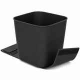 HAUSSIMPLE Car Trash Can for Vehicles Leakproof Compact Garbage Bin w/Stability Flap, Anti-Slip Base, Portable Trash Holder for Cars, Trucks, SUVs, Minivans (Black, Large)