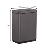 Rubbermaid Elite Stainless Steel Sensor Trash Can for Home and Kitchen Batteries Included 12.4 Gallon Charcoal for Home/Kitchen/Hotel/Lobby/Office