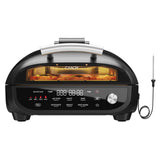Candy Indoor Grill & Air Fryer with Ceramic Accessories, 500°F Max, 7-IN-1 Digital Display, 5.2 QT Electric Low Smoke, 1500W