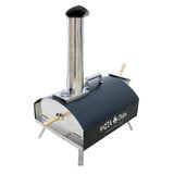 Stainless steel outdoor pizza oven, portable folding camping charcoal barbecue oven, pizza oven 14-inch ceramic oven