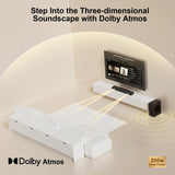 Hiwill 2.1ch Sound Bar for Smart tv, 250W Dolby Atmos Surround Sound System for TV, Home Theater Soundbar for TV, Sound bar with subwoofers, Adjustable Mode, Clear Dialogue, HDMI/eARC/ARC/Opt/BT/AUX