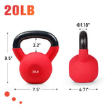 RitFit Neoprene Coated Kettlebell Weight Set, Solid Cast Iron
