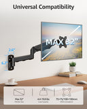 MOUNTUP Single Monitor Wall Mount for Max 32 Inch Computer Screen, Fully Adjustable Monitor Arm, Wall Mount Monitors Holder Support 4.4-19.8lbs Display, VESA Bracket Fit 75x75mm, 100x100mm