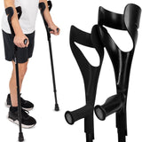 Vive Forearm Crutches (Pair) - Adjustable, Lightweight Arm Crutches Forearm for Adults - Ergonomic Arm Crutch Cuff and Comfortable Handles - Heavy Duty Crutches Non Slip Skid Replaceable Rubber Tips