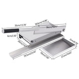 Manual Bone Meat Cutter, Stainless Steel Ribs, Manual Meat Bone Cutter Rib Slicer Heavy Duty Chicken Cutting Machine with 16 inch Knife, for Beef Goat Pig Fish Butcher