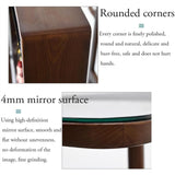 Hlixzoy Solid Wood Dressing Mirror Fitting Mirror Full Body Mirror Floor Mirror with Makeup Cabinet Hanger Integrated Storage Bedroom Home