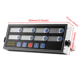 BIZOEPRO Kitchen Timers for Cooking, 8 Channel, Commercial Grade, Stainless Steel, LED Digital, Loud Alarm,