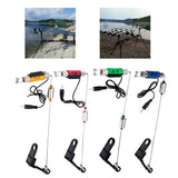 QCdeSoulBLV Carp Fishing Swingers Illuminated Bite Indicator 4PCS, Fishing Alarm Component with Hard Handle