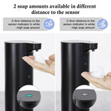 LAOPAO Automatic Soap Dispenser Foaming: Rechargeable Touchless Soap Dispenser Stainless Steel Foam Soap Dispenser for Bathroom Hand Soap Pump for Kitchen Xmas Gift, 9oz, Black