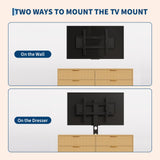 Garvee Wood TV Stand with Mount, Entertainment Center with 6 Drawers, Corner Media Console for 32–85 Inch TVs, Modern Storage TV Cabinet for Living Room Bedroom