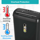Home Office Paper Shredder - Woolsche 10-Sheet Strip Cut with 3.17-Gallon Basket - P-2 Security Level - CD & Credit Card Shredder - Durable & Fast - Jam Proof System - ETL Certified woolsche
