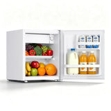 DOGHLY 1.7 Cu.Ft Mini Fridge with Freezer, Single Door Compact Refrigerator with 7 Adjustable Thermostat, Low Noise, Removable Shelf, Small Refrigerator for Dorm, Office, Bedroom, White