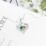 Oseew Personalized 2 Heart Birthstone Necklace for Women 10K 14K 18K Solid Gold Engraved Name Birthday Christmas Mother's Day Jewelry Gifts for Her