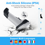 JRHC Barcode Scanner Wireless, Bluetooth Barcode Reader with Stand 3 in 1 Bluetooth & 2.4G Wireless & USB Wired Connection 1D&2D&QR&PDF417 Data Matrix Handheld Bar Code Scanners
