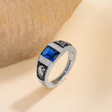 Oseew 2027 Class Graduation Ring Customized men College Ring (White Gold)